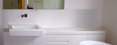 vasque corian sur meuble solid surface